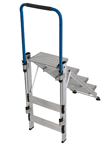 KRAUSE Stabilo schodki składane z pałąkiem i ryflowanymi stopniami 1x4